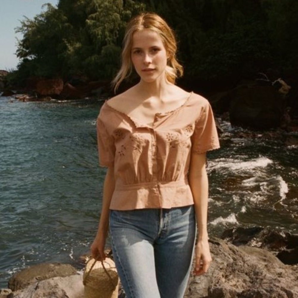 Doen Juniper Blouse - Dusty Rose: Medium
